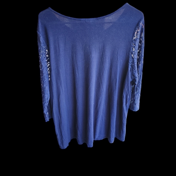 Lane bryant 2x navy blue  top - Picture 2 of 4